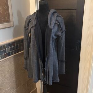 Anama Charcoal Open-Front Cardigan